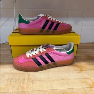 Adidas Vibrant Pink and Green Trainers